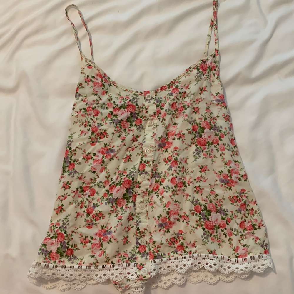Floral spaghetti strap top